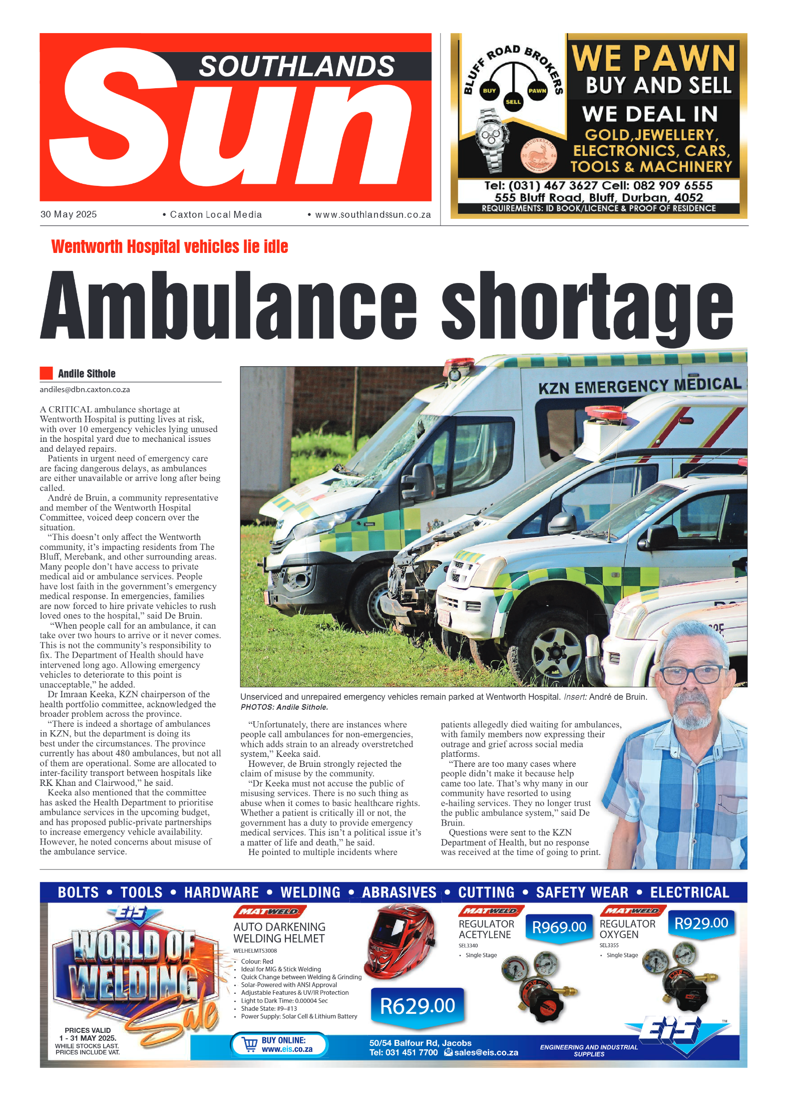 Southlands Sun 30 May 2025 page 1