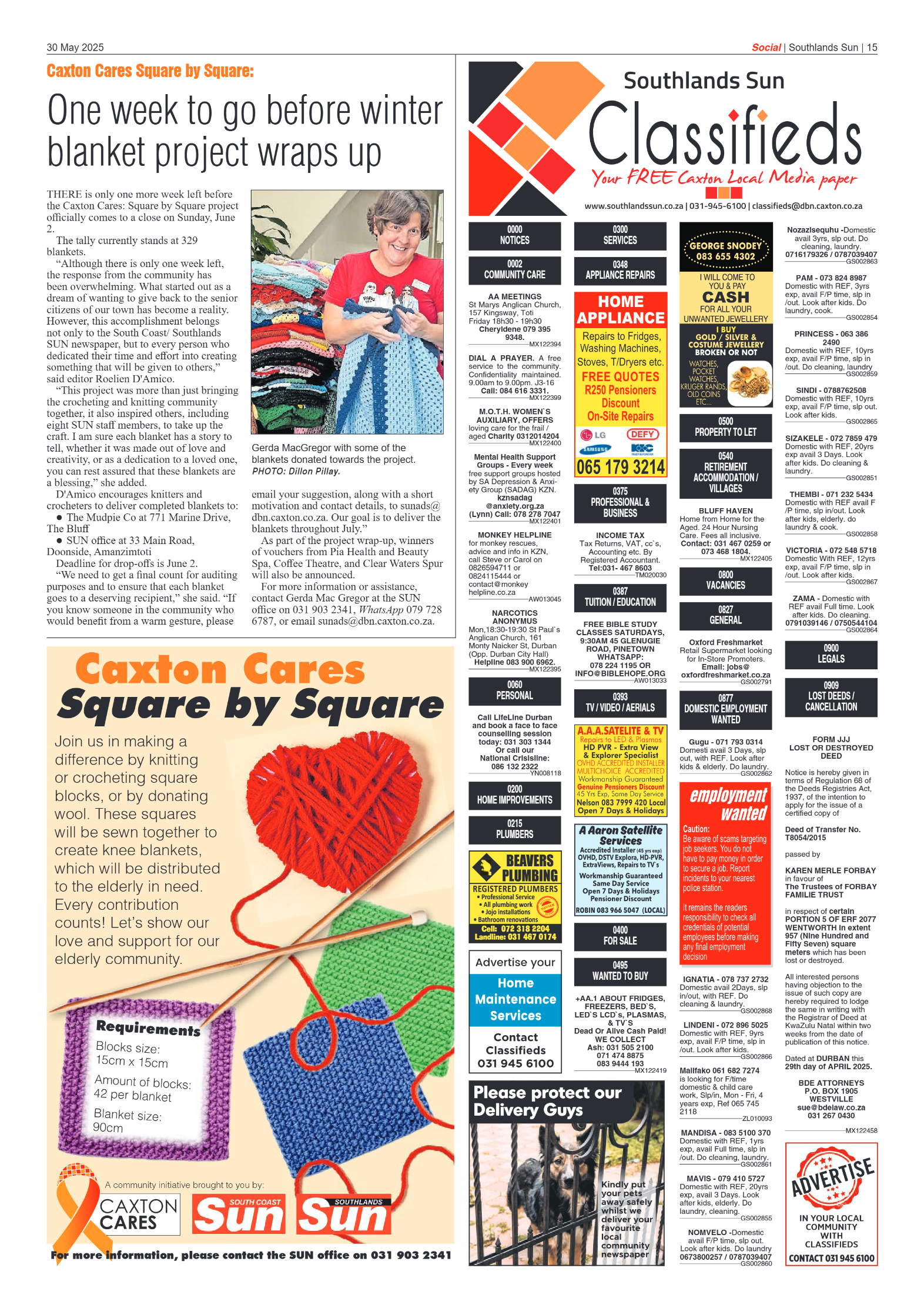 Southlands Sun 30 May 2025 page 15