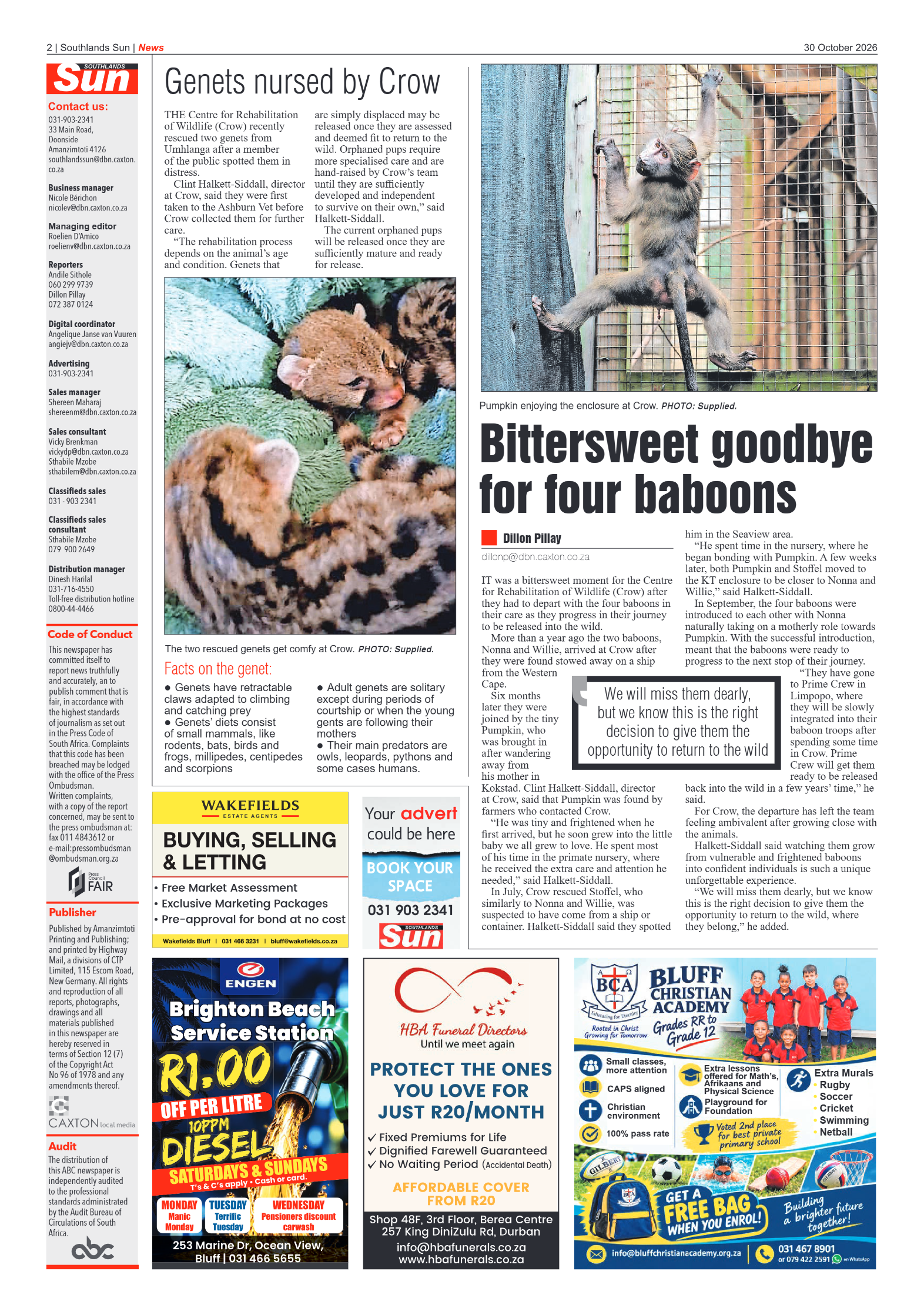 Southlands Sun 30 October 2026 page 2