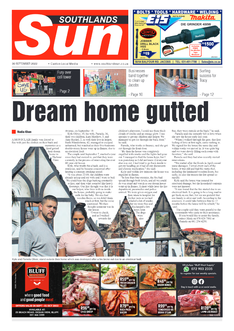 Southlands Sun 30 September 2022 page 1