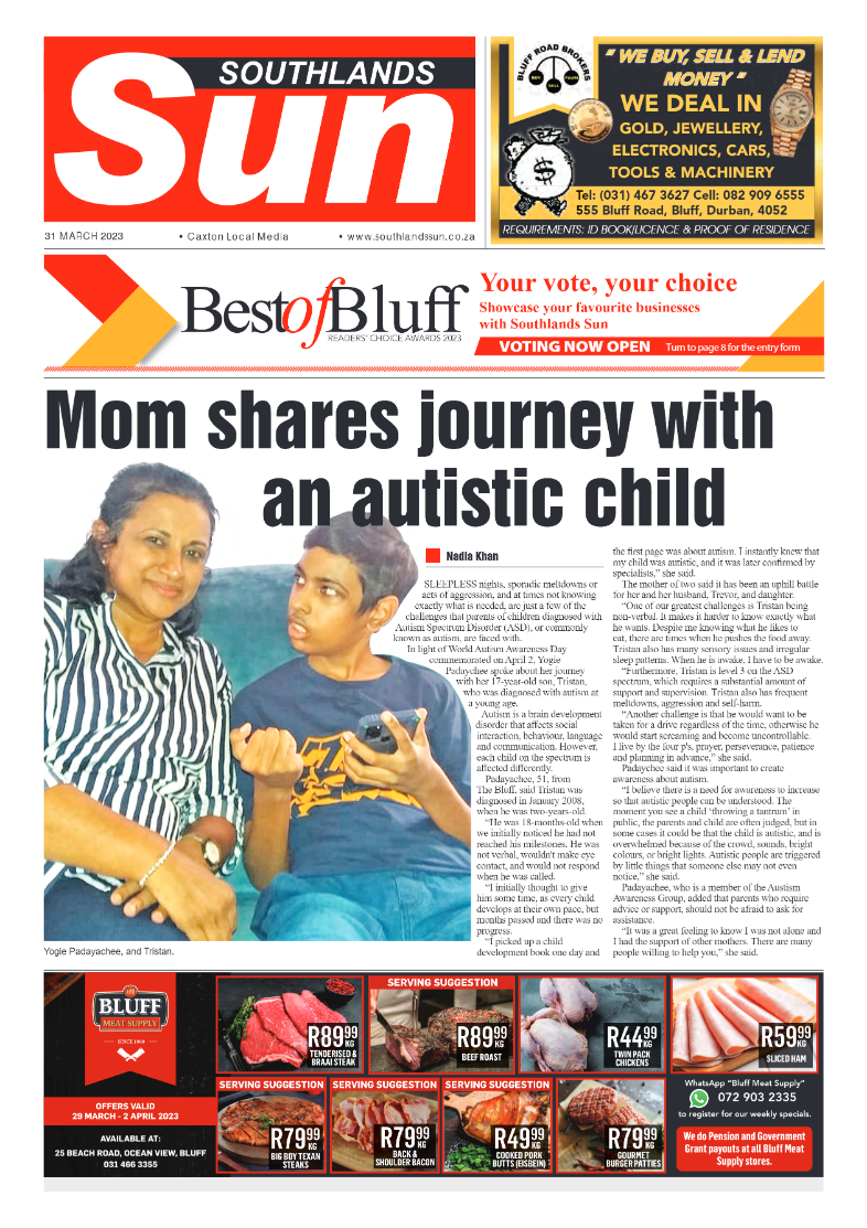 Southlands Sun 31 March 2023 page 1
