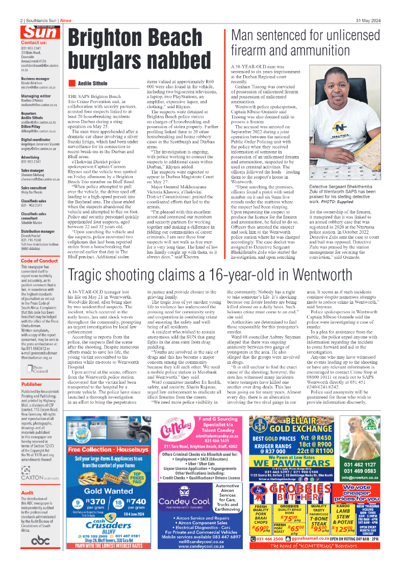 Southlands Sun 31 May 2024 page 2