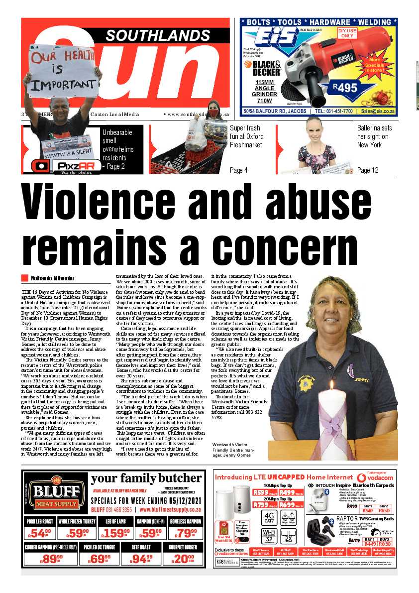 Southlands Sun 3 December 2021 page 1