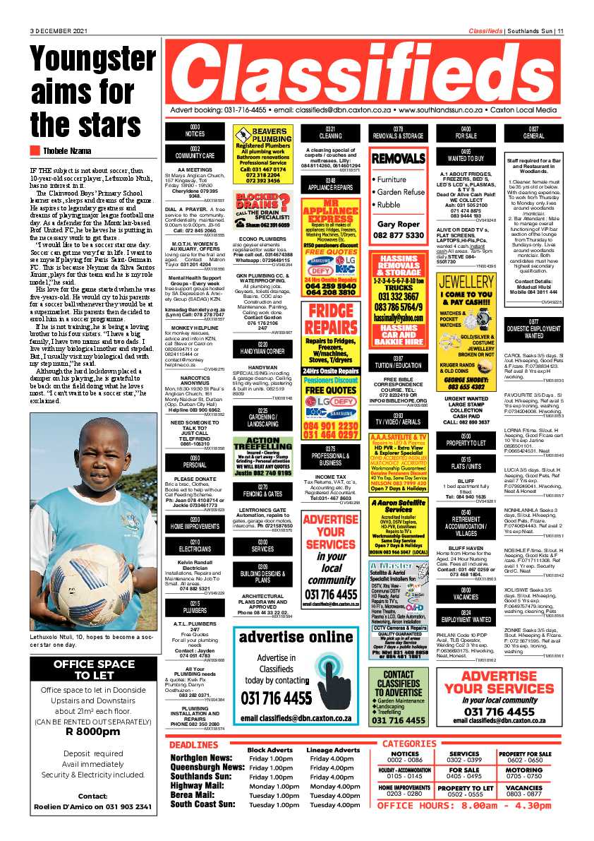 Southlands Sun 3 December 2021 page 11