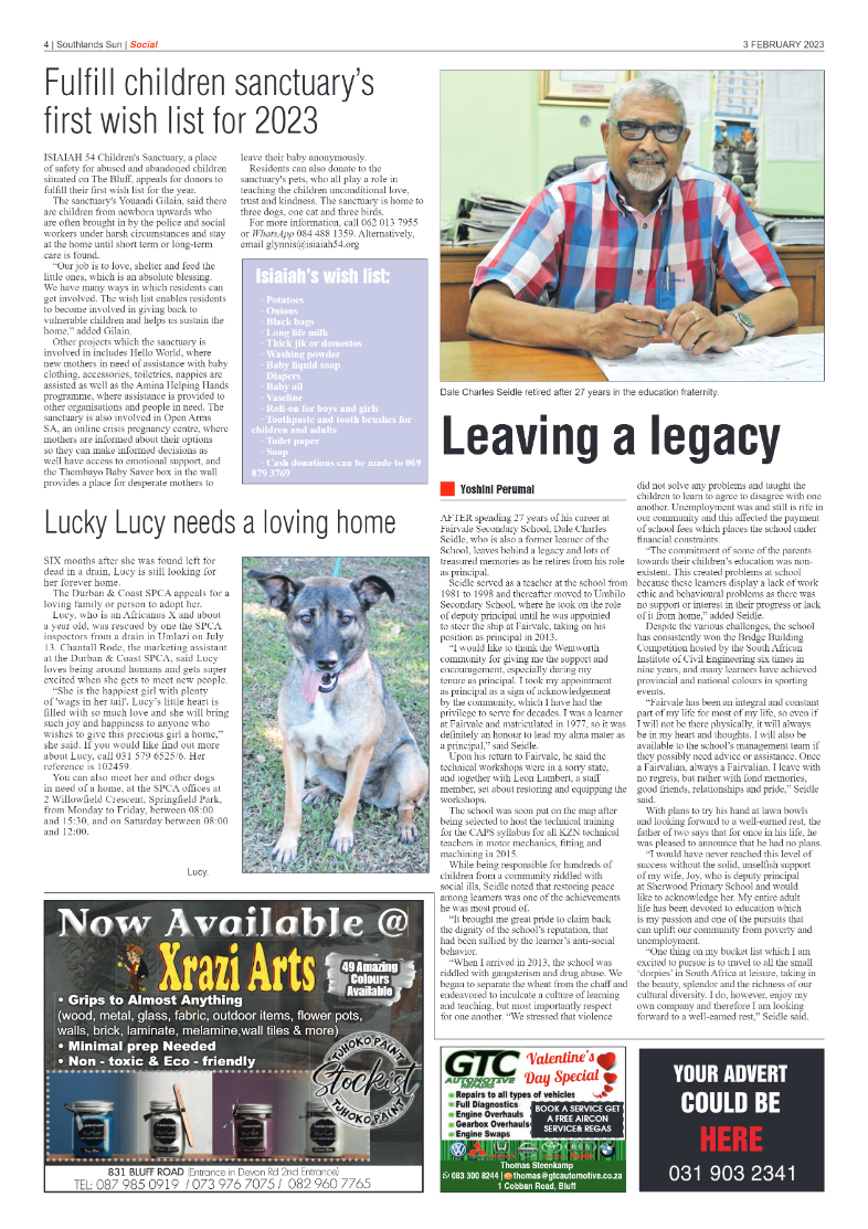 Southlands Sun 3 February 2023 page 4
