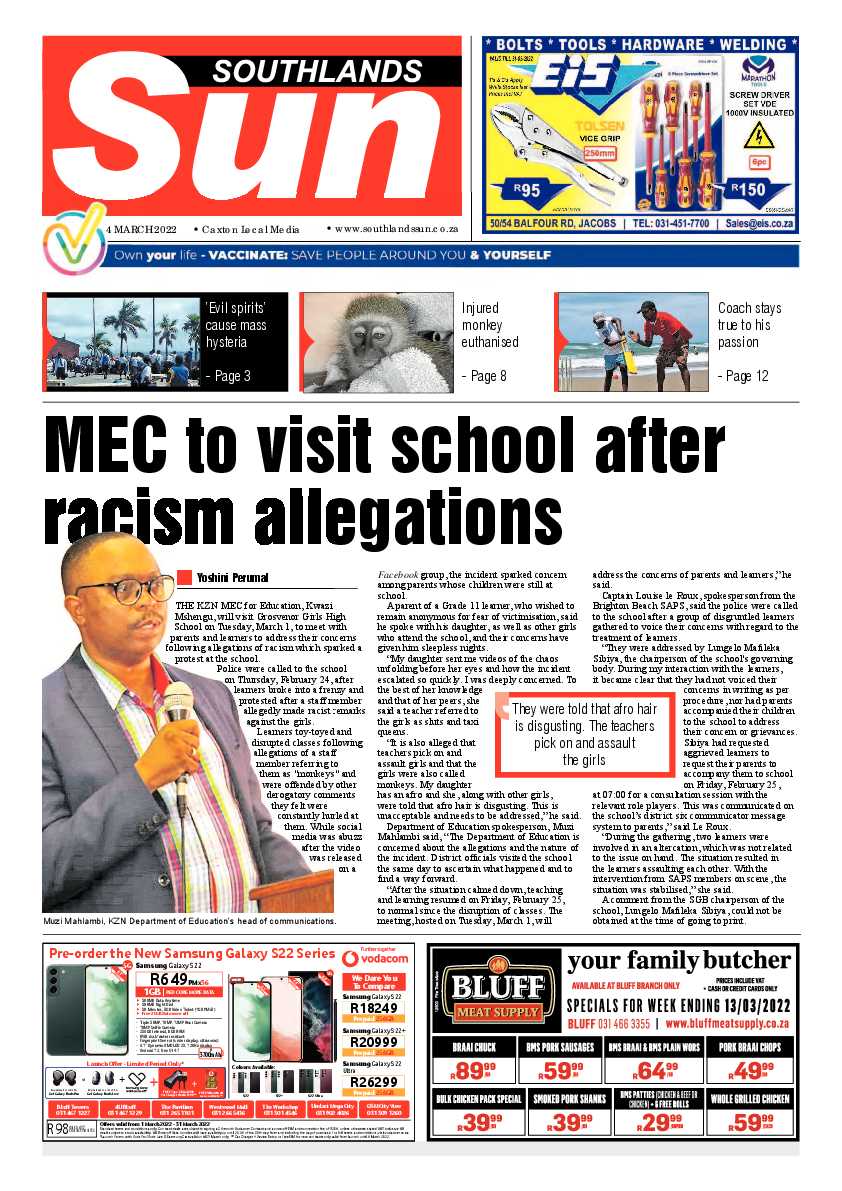 Southlands Sun 4 March 2022 page 1
