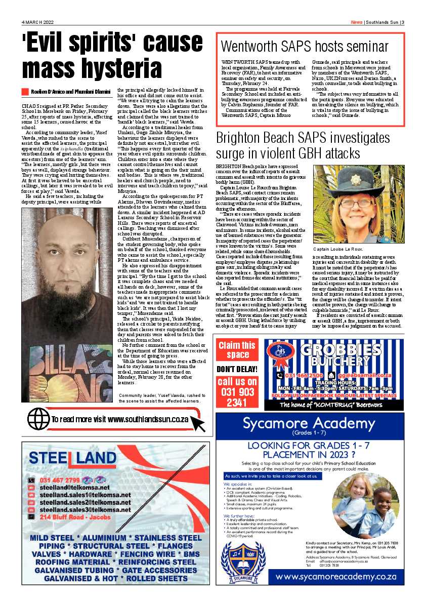 Southlands Sun 4 March 2022 page 3