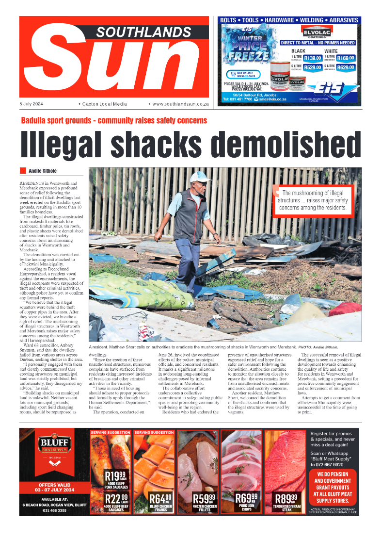 Southlands Sun 5 July 2024 page 1