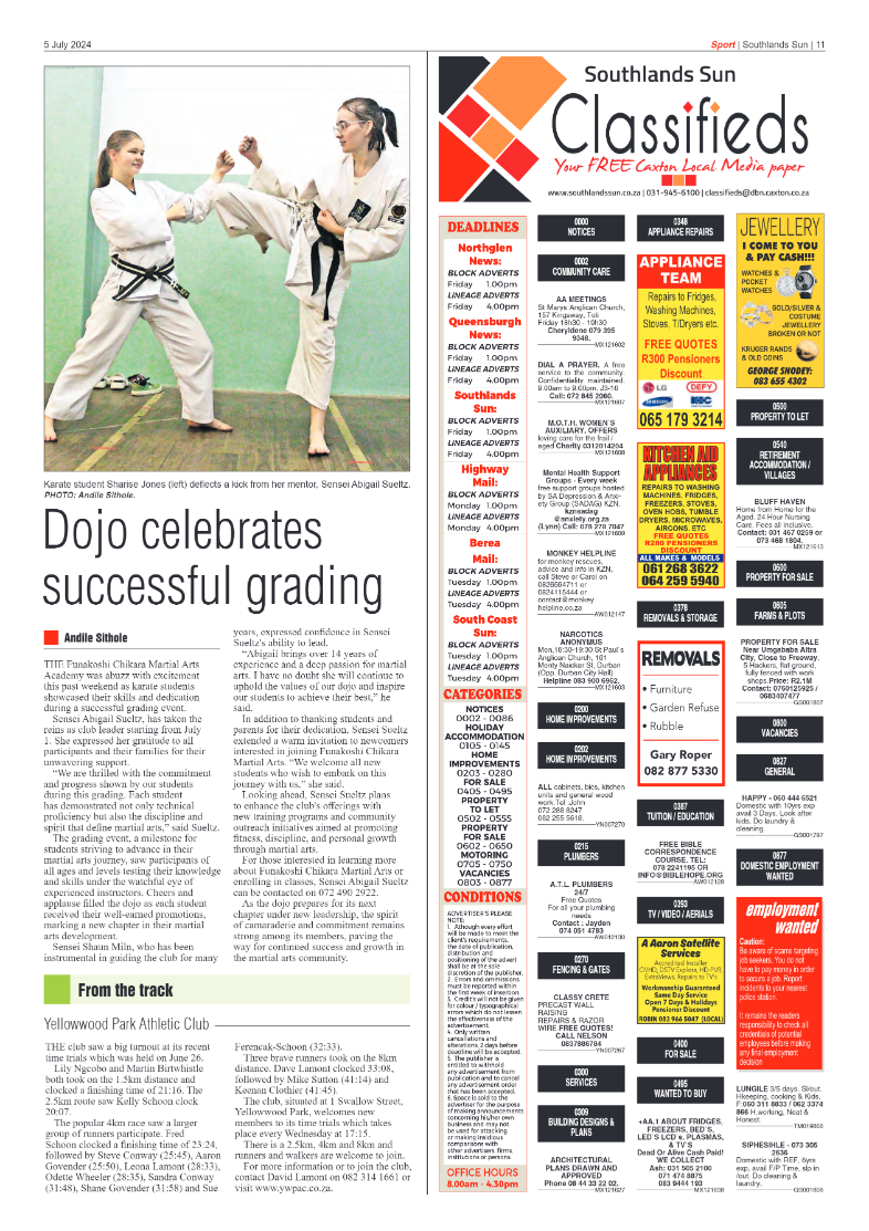 Southlands Sun 5 July 2024 page 11