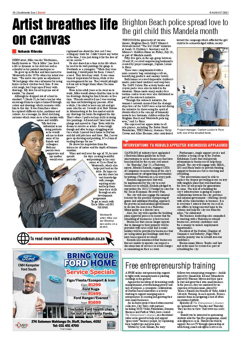 Southlands Sun 6 August 2021 page 10