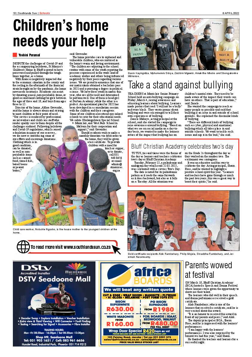 Southlands Sun 8 April 2022 page 10