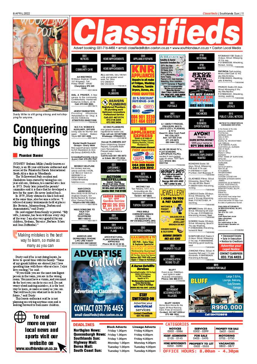 Southlands Sun 8 April 2022 page 11
