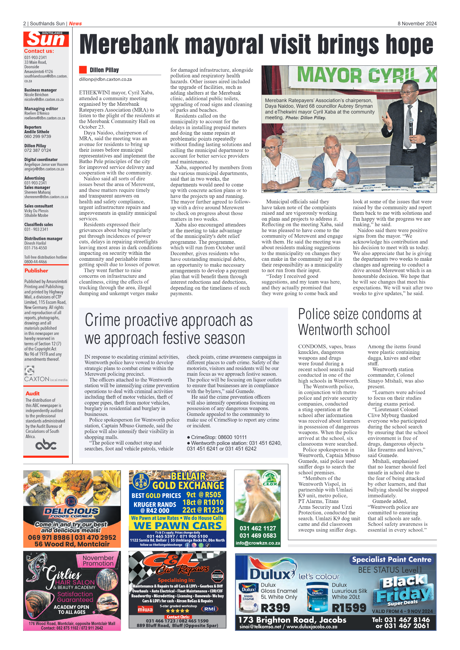 Southlands Sun 8 November 2024 page 2