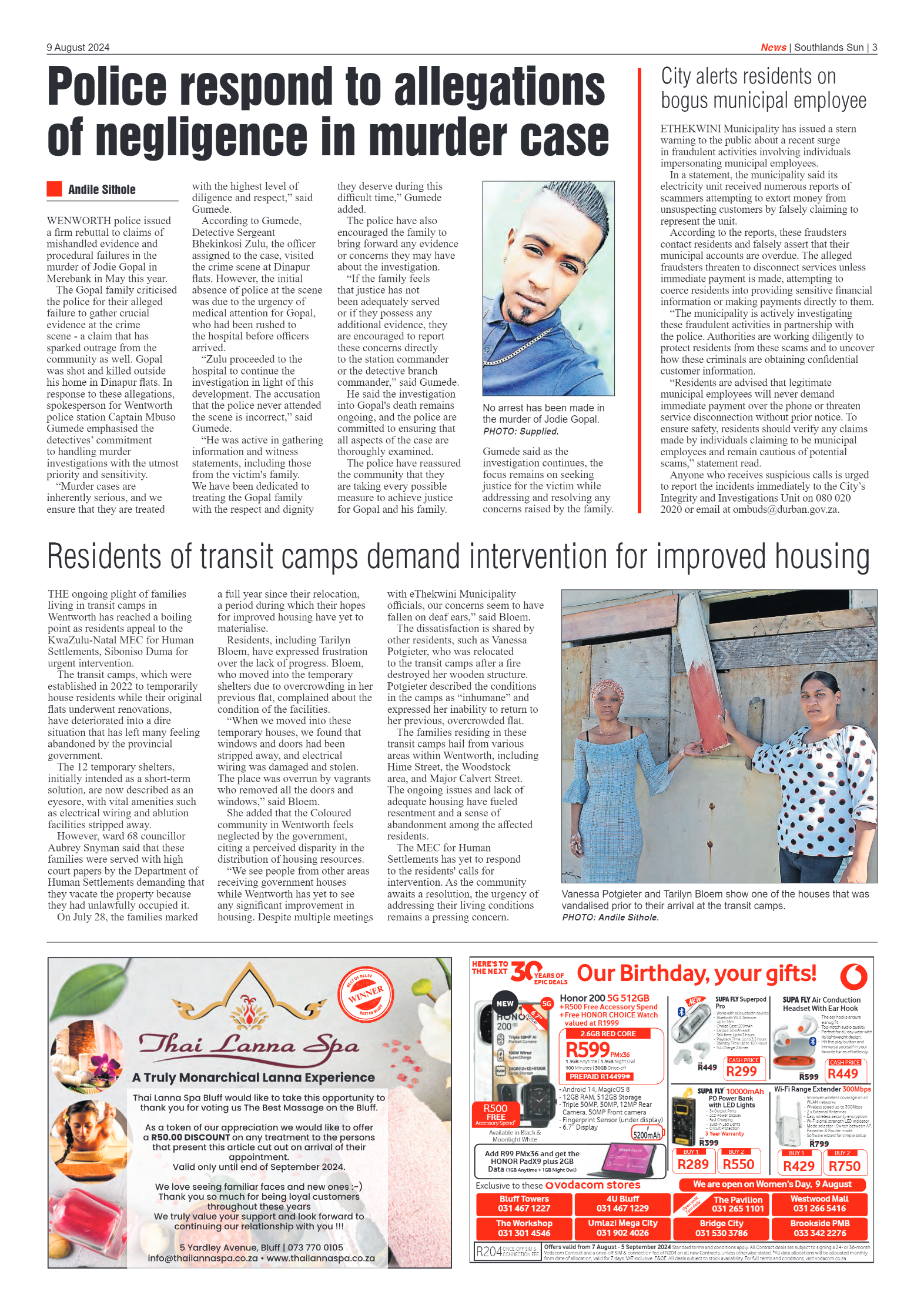 Southlands Sun 9 August 2024 page 3