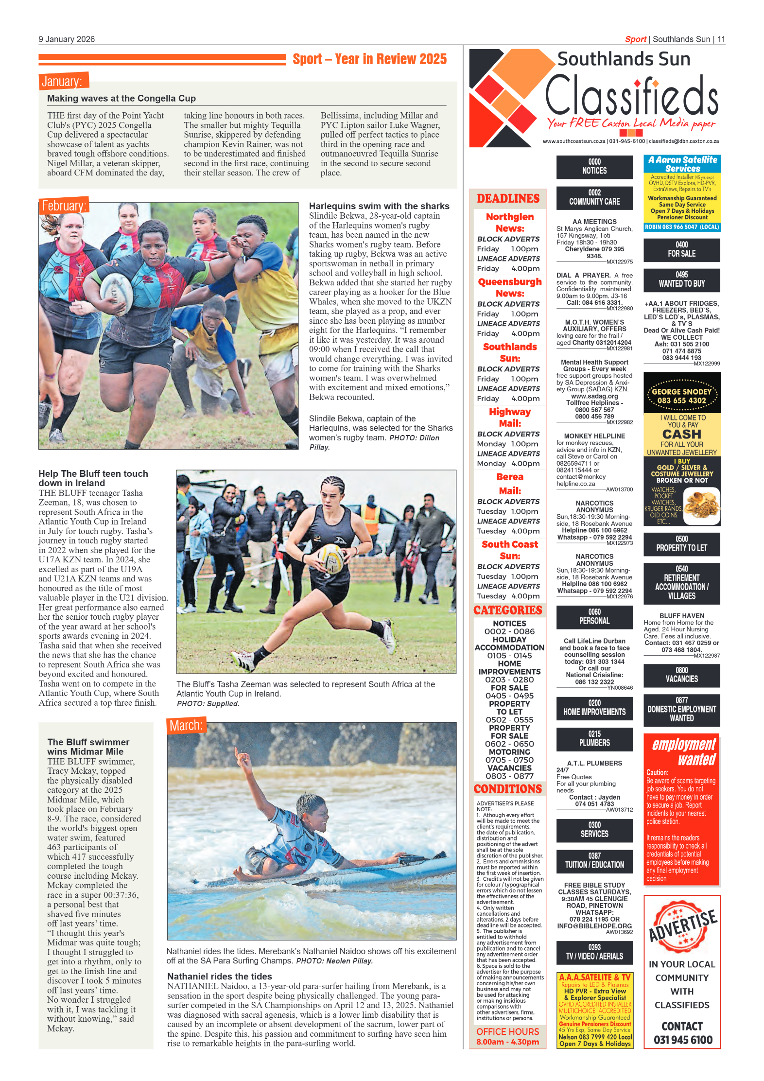 Southlands Sun 9 January 2026 page 11