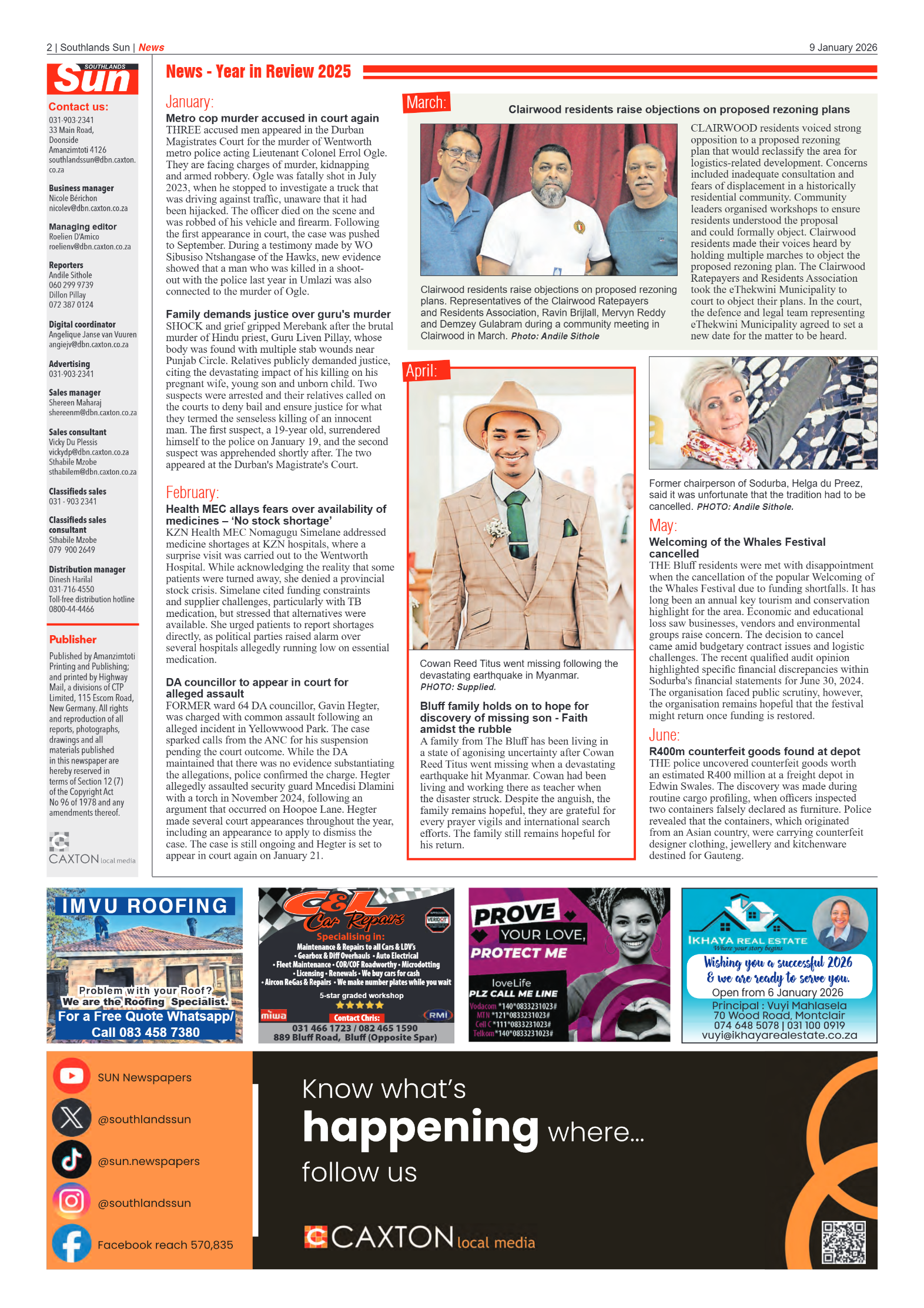 Southlands Sun 9 January 2026 page 2