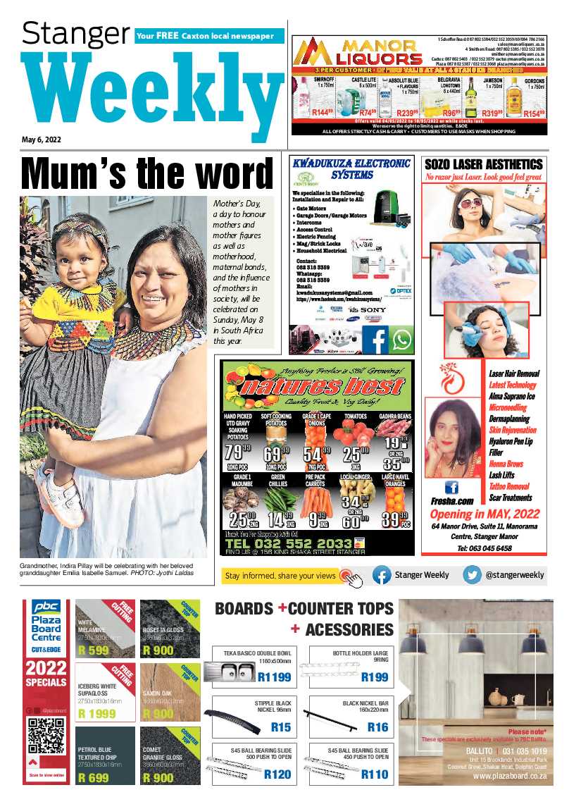 Stanger Weekly 06-05-2022 page 1