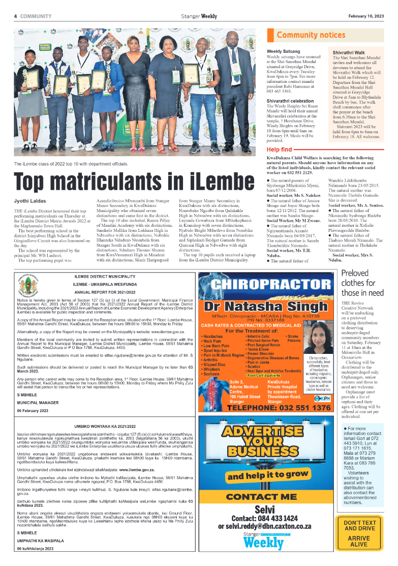 Stanger Weekly 10 February 2023 page 4