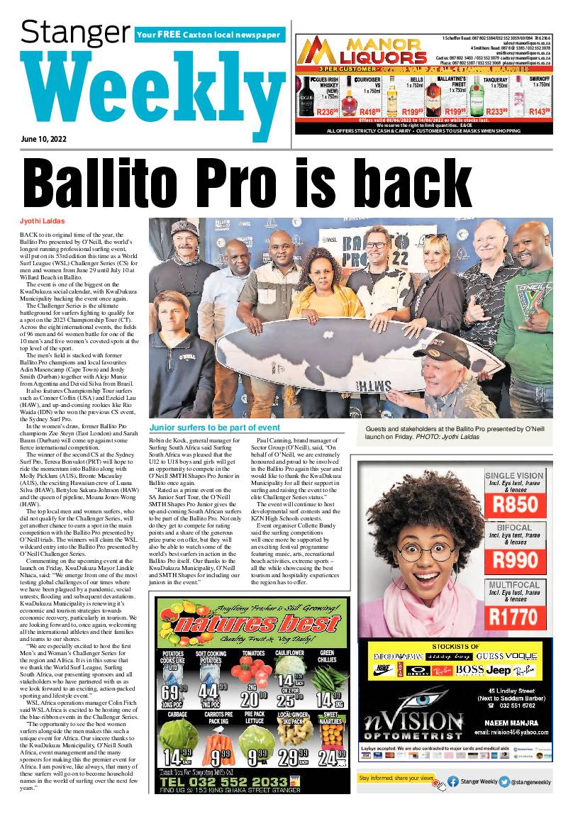 Stanger Weekly 10 June 2022 page 1
