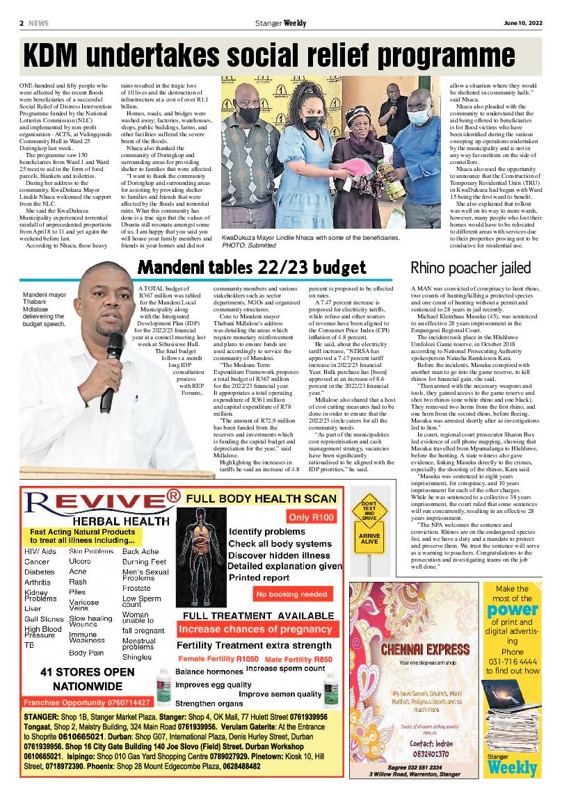 Stanger Weekly 10 June 2022 page 2