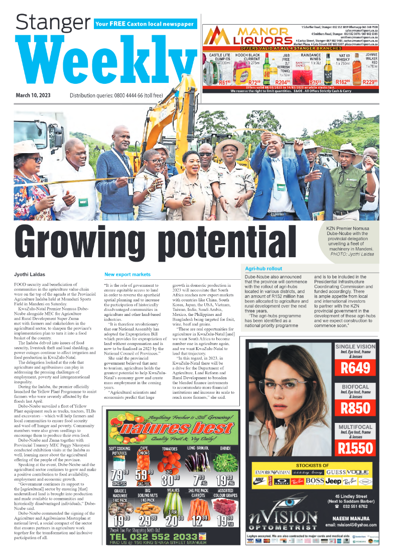 Stanger Weekly 10 March 2023 page 1