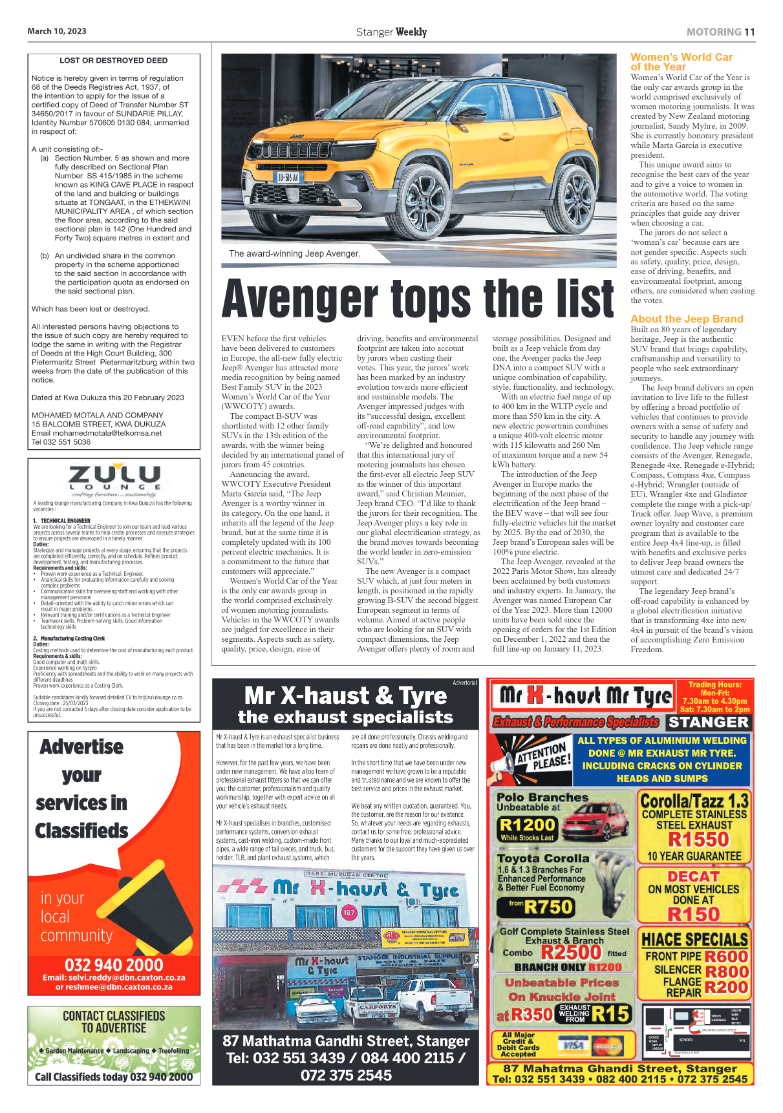 Stanger Weekly 10 March 2023 page 11