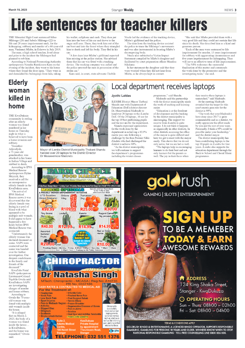 Stanger Weekly 10 March 2023 page 3