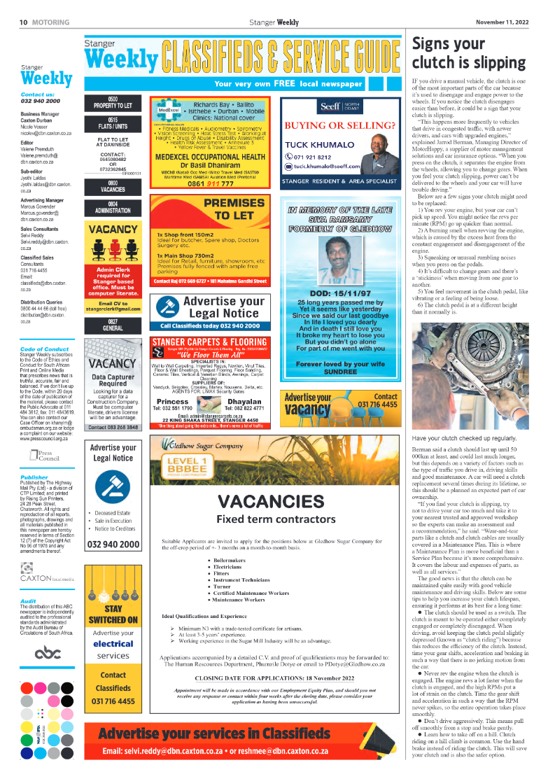 Stanger Weekly 11 November 2022 page 10