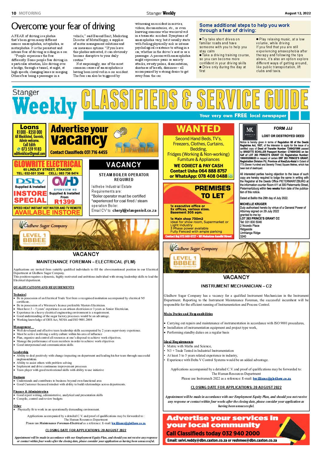 Stanger Weekly 12 August 2022 page 10