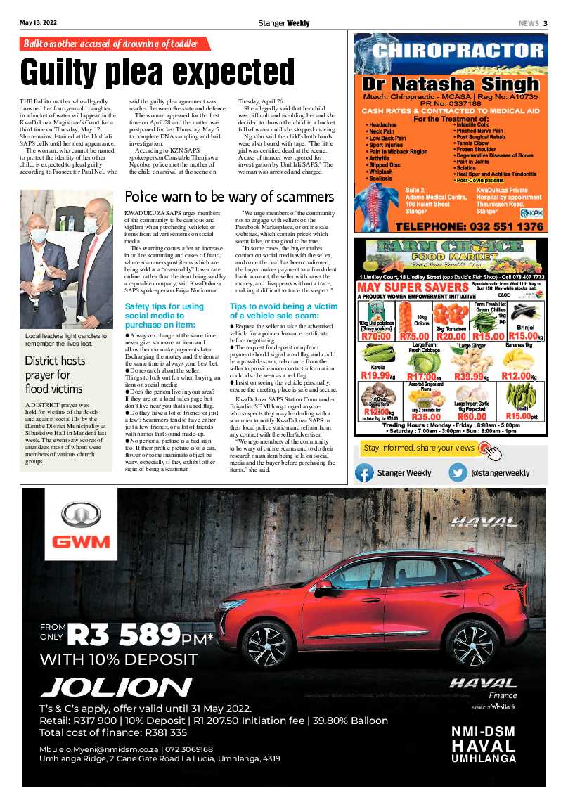 Stanger Weekly 13 May 2022 page 3