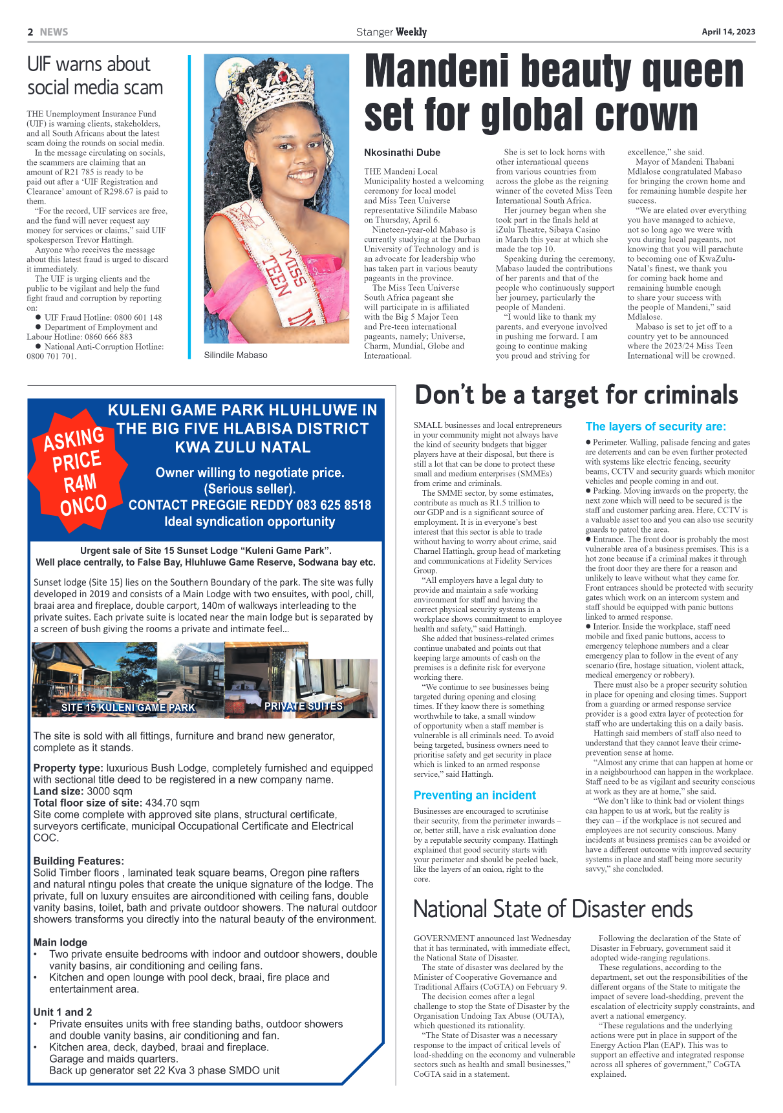Stanger Weekly 14 April 2023 page 2