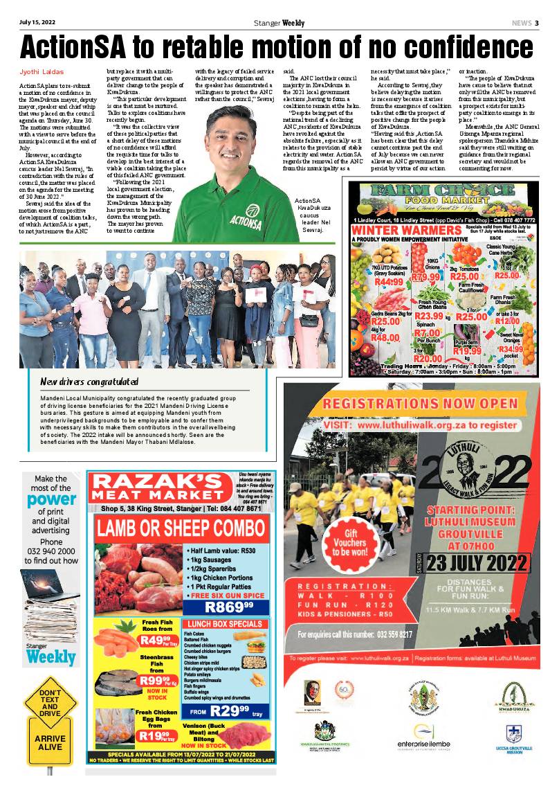 Stanger Weekly 15 July 2022 page 3