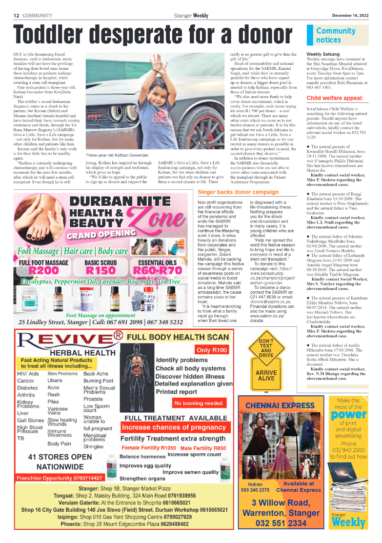 Stanger Weekly 16 December 2022 page 12