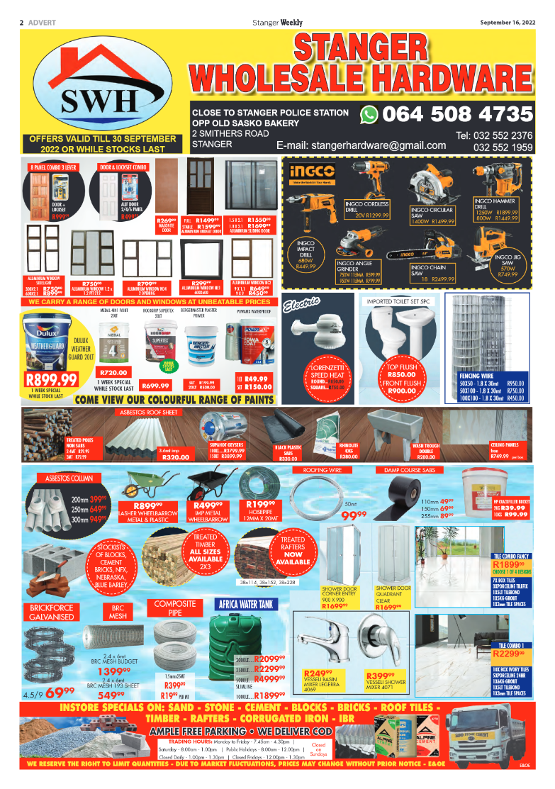 Stanger Weekly 16 September 2022 page 2