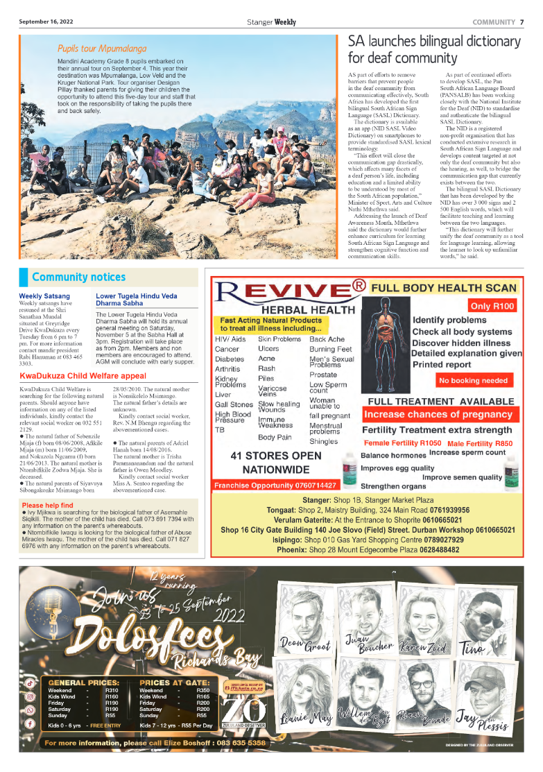 Stanger Weekly 16 September 2022 page 7