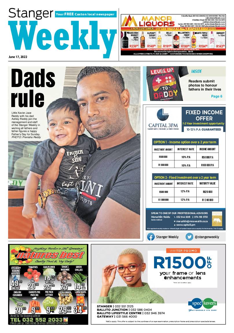 Stanger Weekly 17 June 2022 page 1