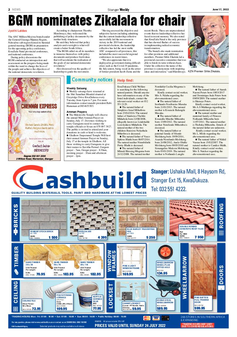 Stanger Weekly 17 June 2022 page 2