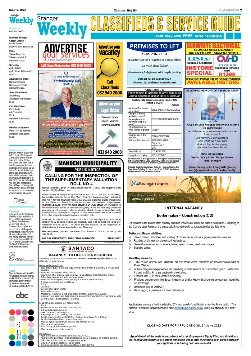 Stanger Weekly 17 June 2022 page 7