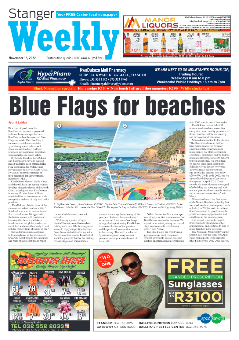 Stanger Weekly 18 November 2022 page 1