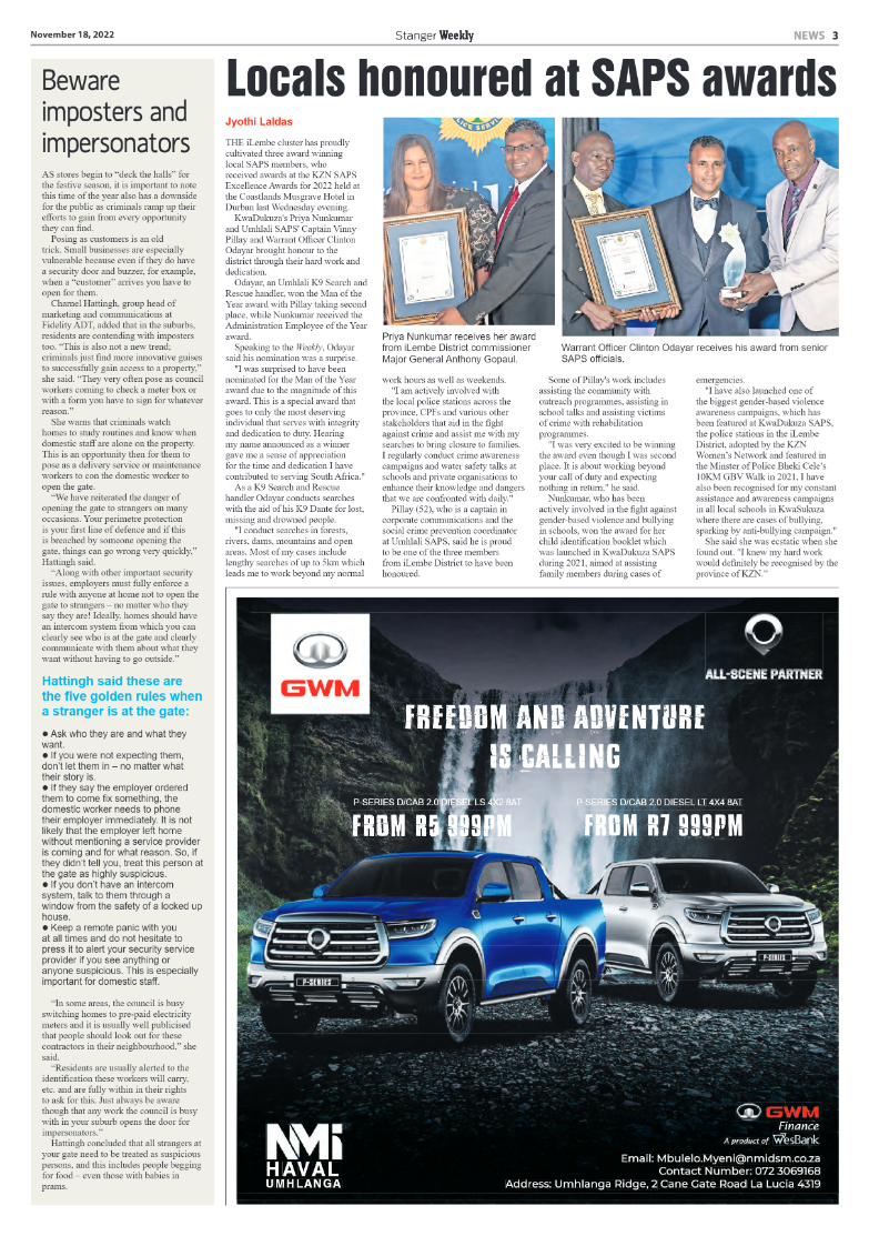 Stanger Weekly 18 November 2022 page 3