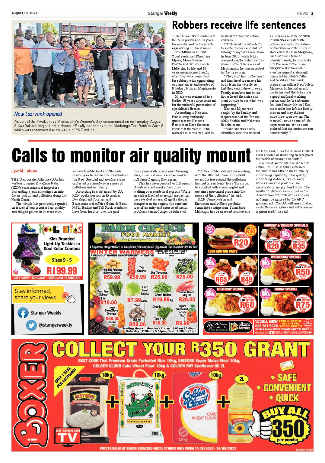 Stanger Weekly 19 August 2022 page 3