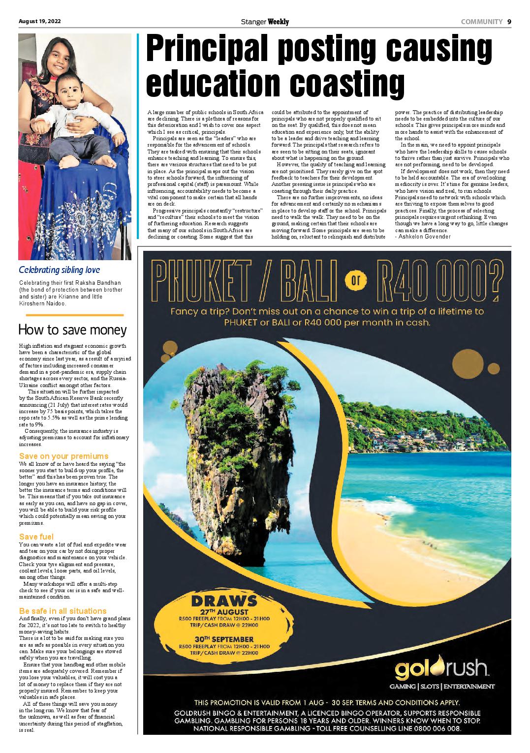 Stanger Weekly 19 August 2022 page 9