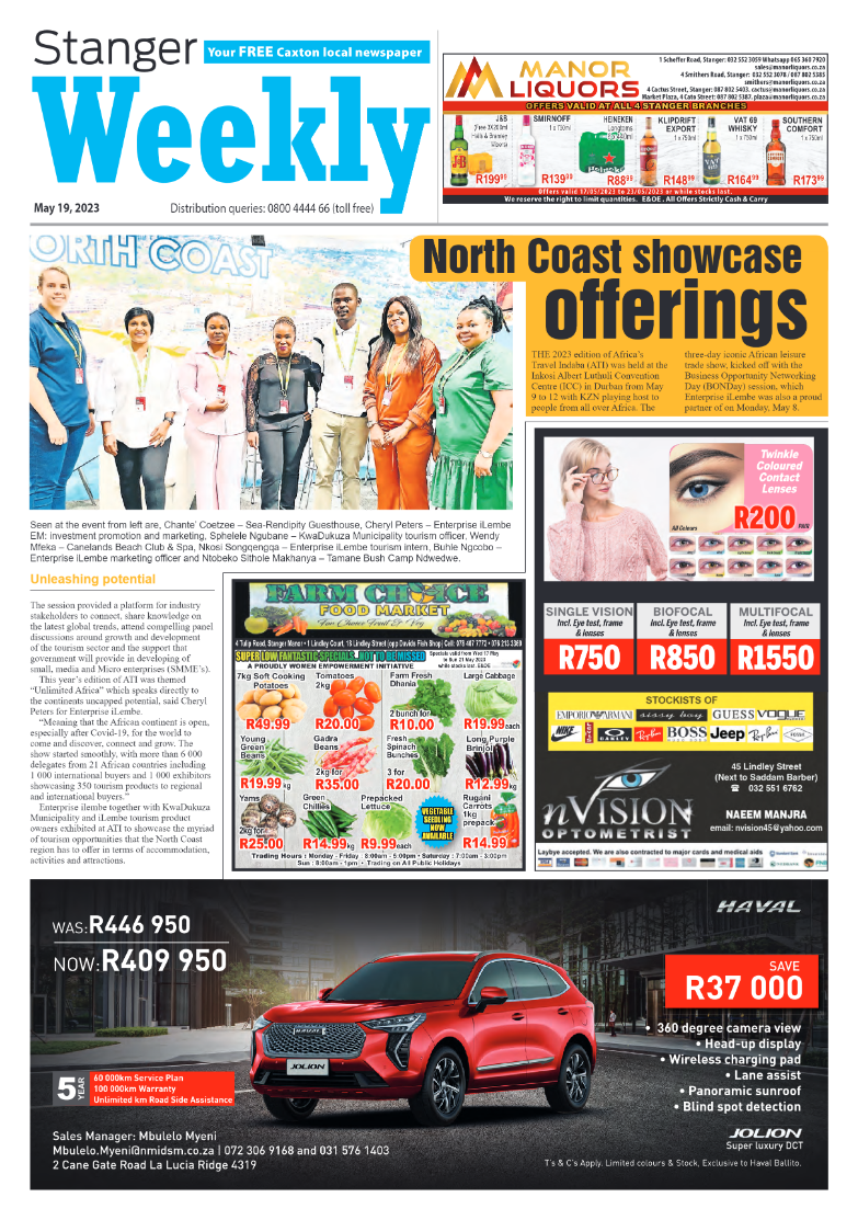 Stanger Weekly 19 May 2023 page 1