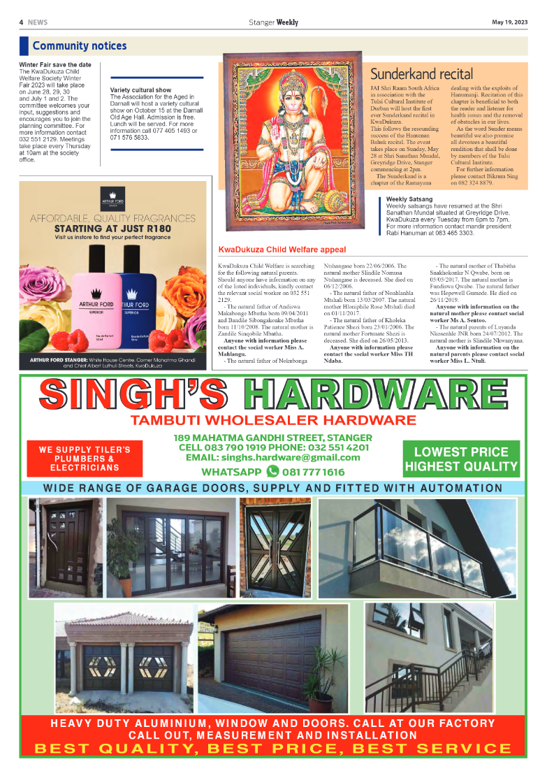 Stanger Weekly 19 May 2023 page 4