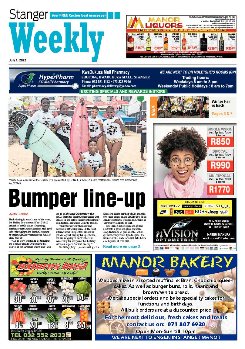 Stanger Weekly 1 July 2022 page 1
