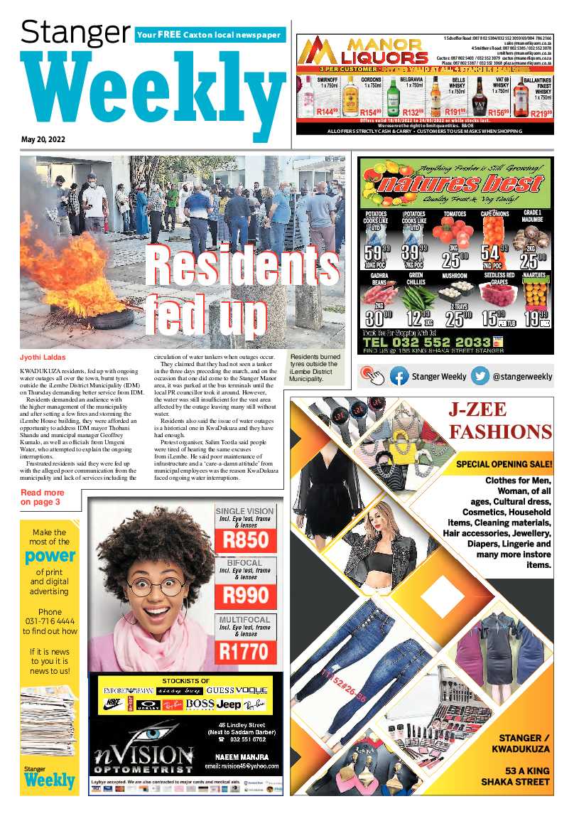 Stanger Weekly 20 May 2022 page 1