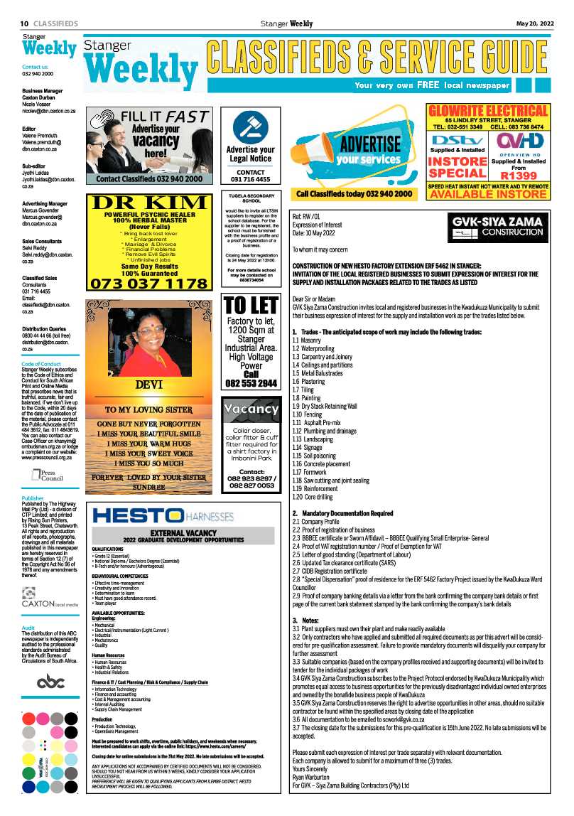 Stanger Weekly 20 May 2022 page 10