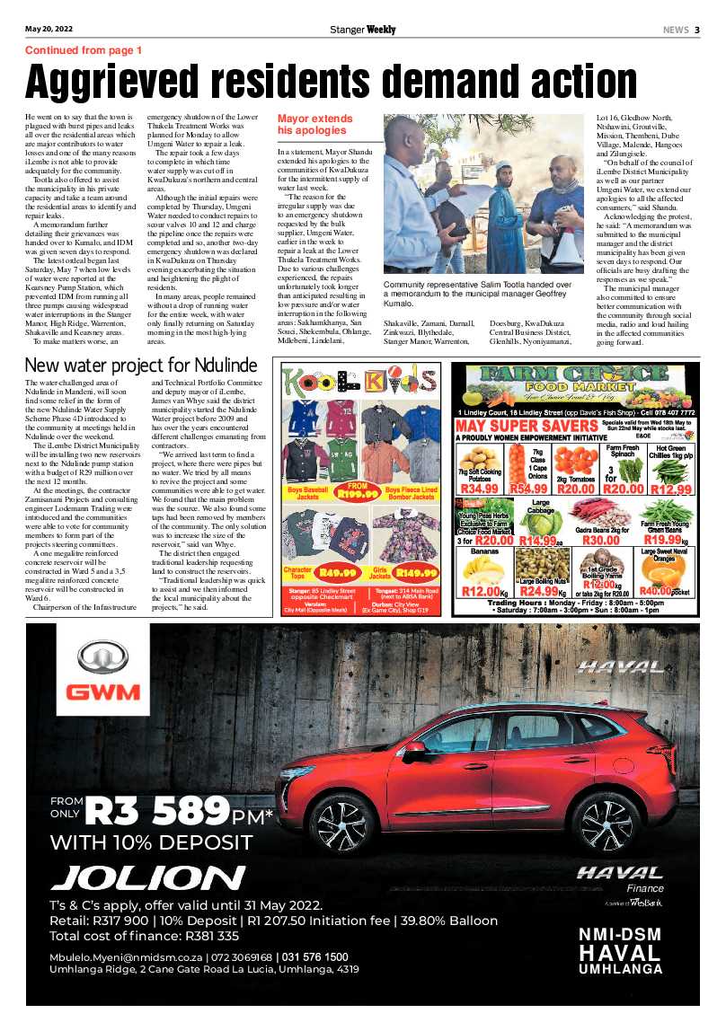 Stanger Weekly 20 May 2022 page 3