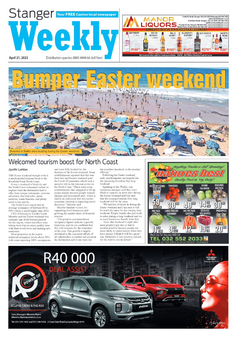 Stanger Weekly 21 April 2023 page 1