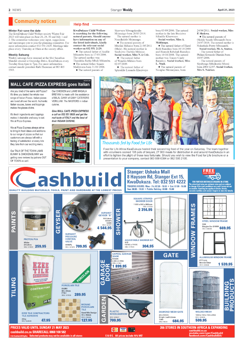 Stanger Weekly 21 April 2023 page 2